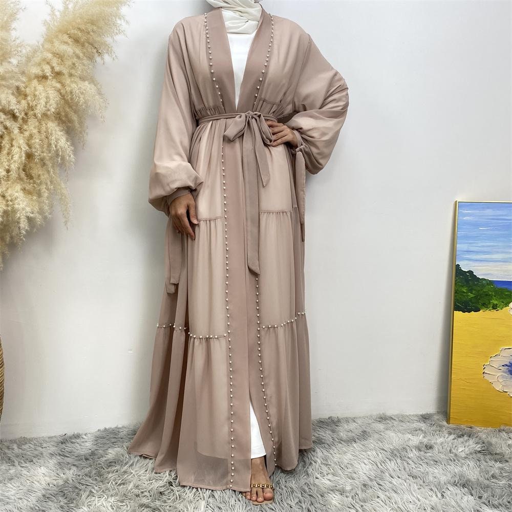 pearl chiffon abaya