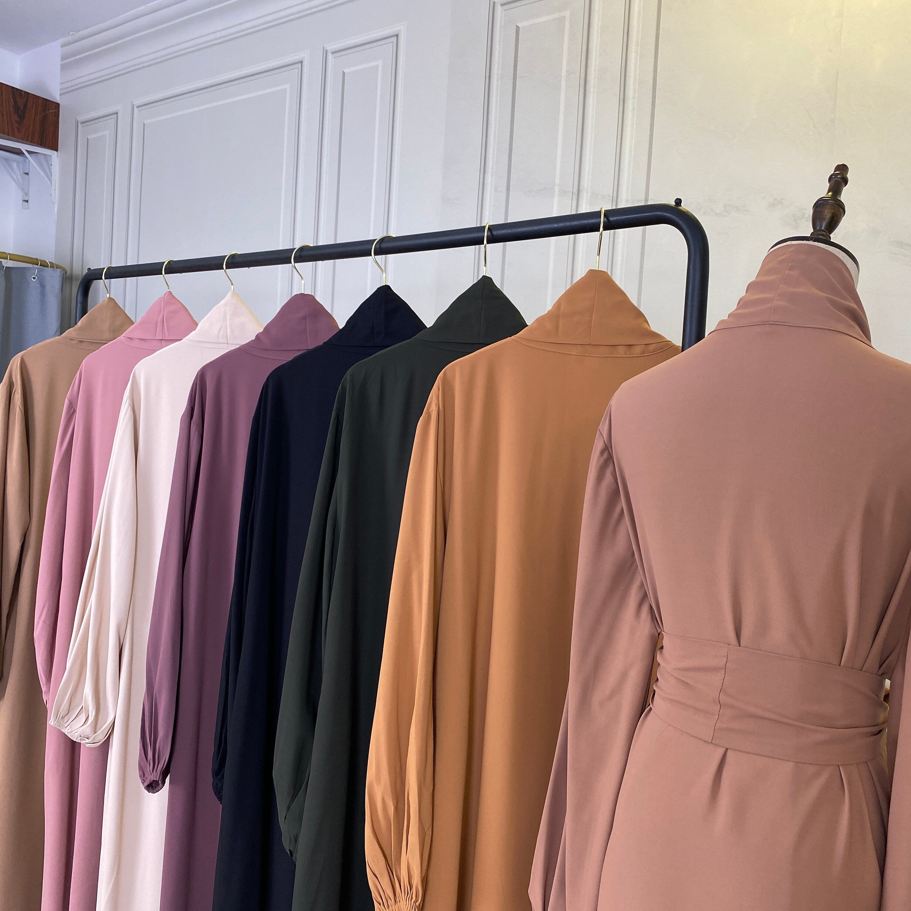 Plain abaya with belt