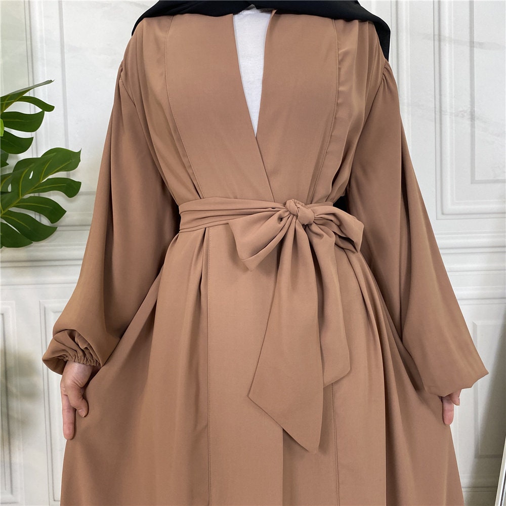 Plain abaya with belt