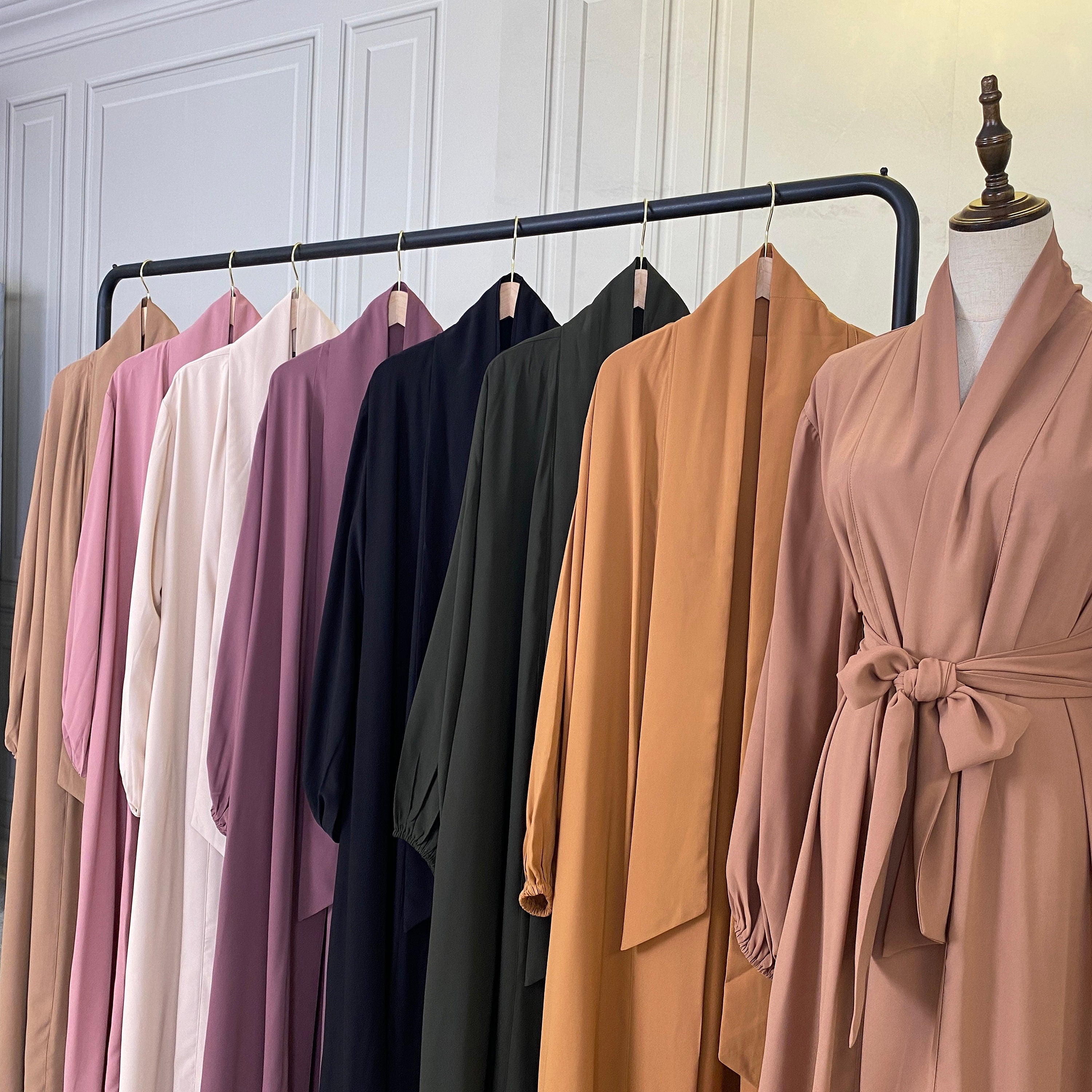 Plain abaya with belt