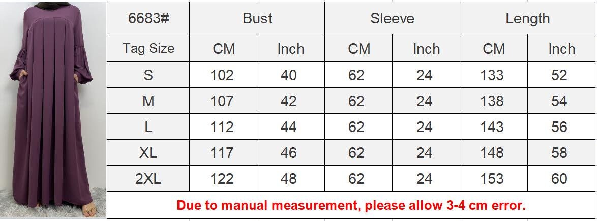 Khimar front pleated cuffed