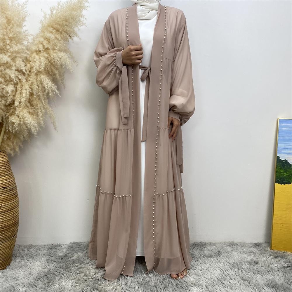 pearl chiffon abaya