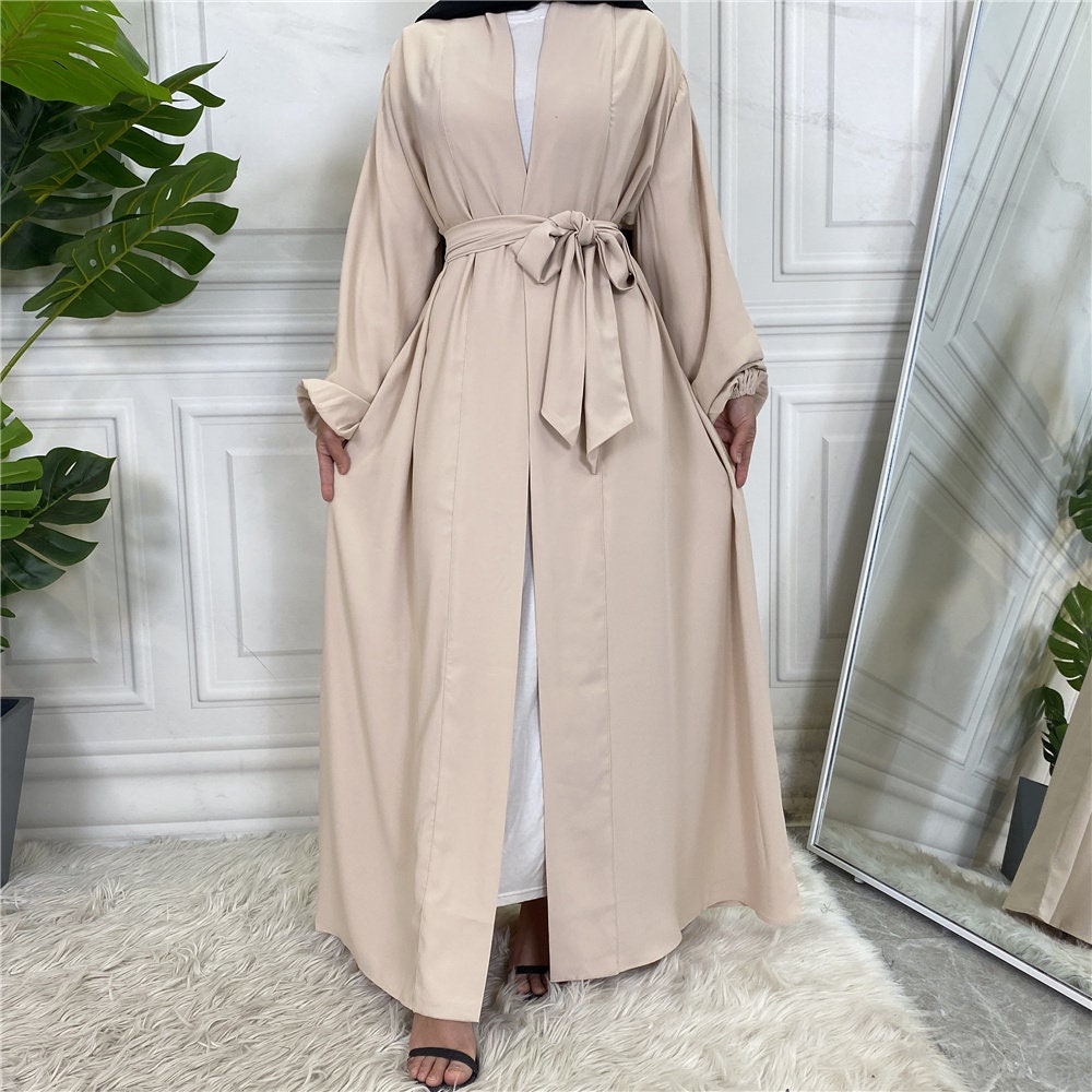 Plain abaya with belt