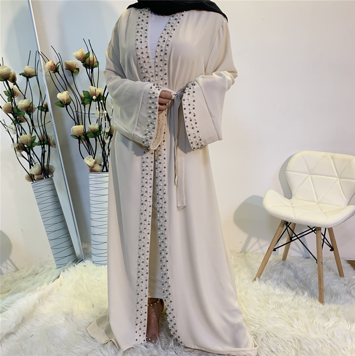 Pearl decorated abaya