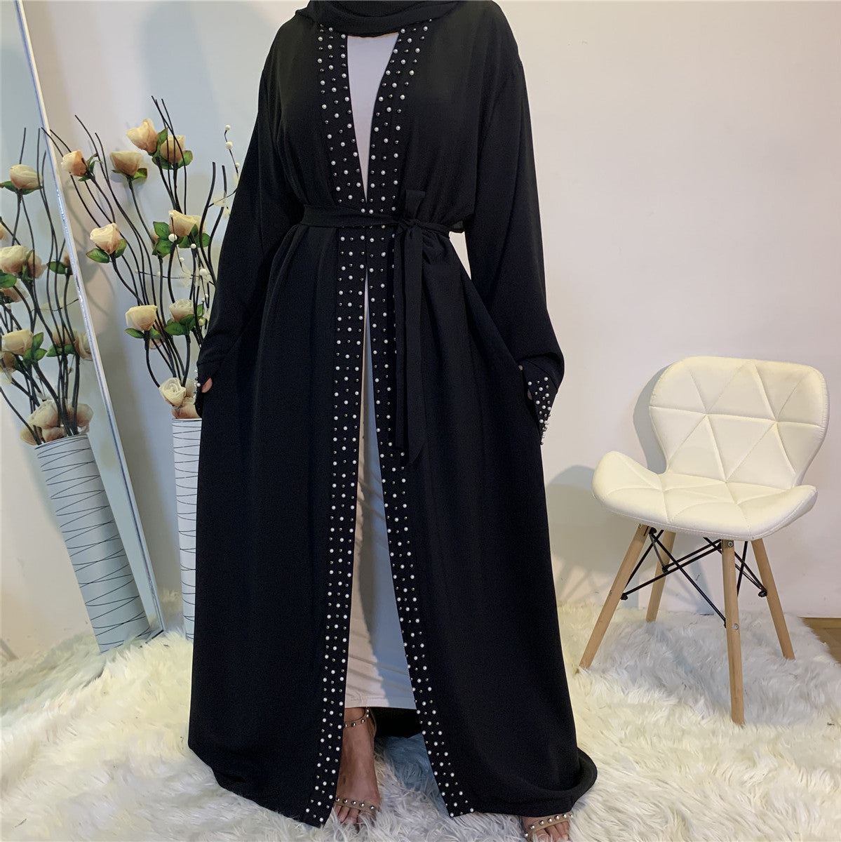 Pearl decorated abaya