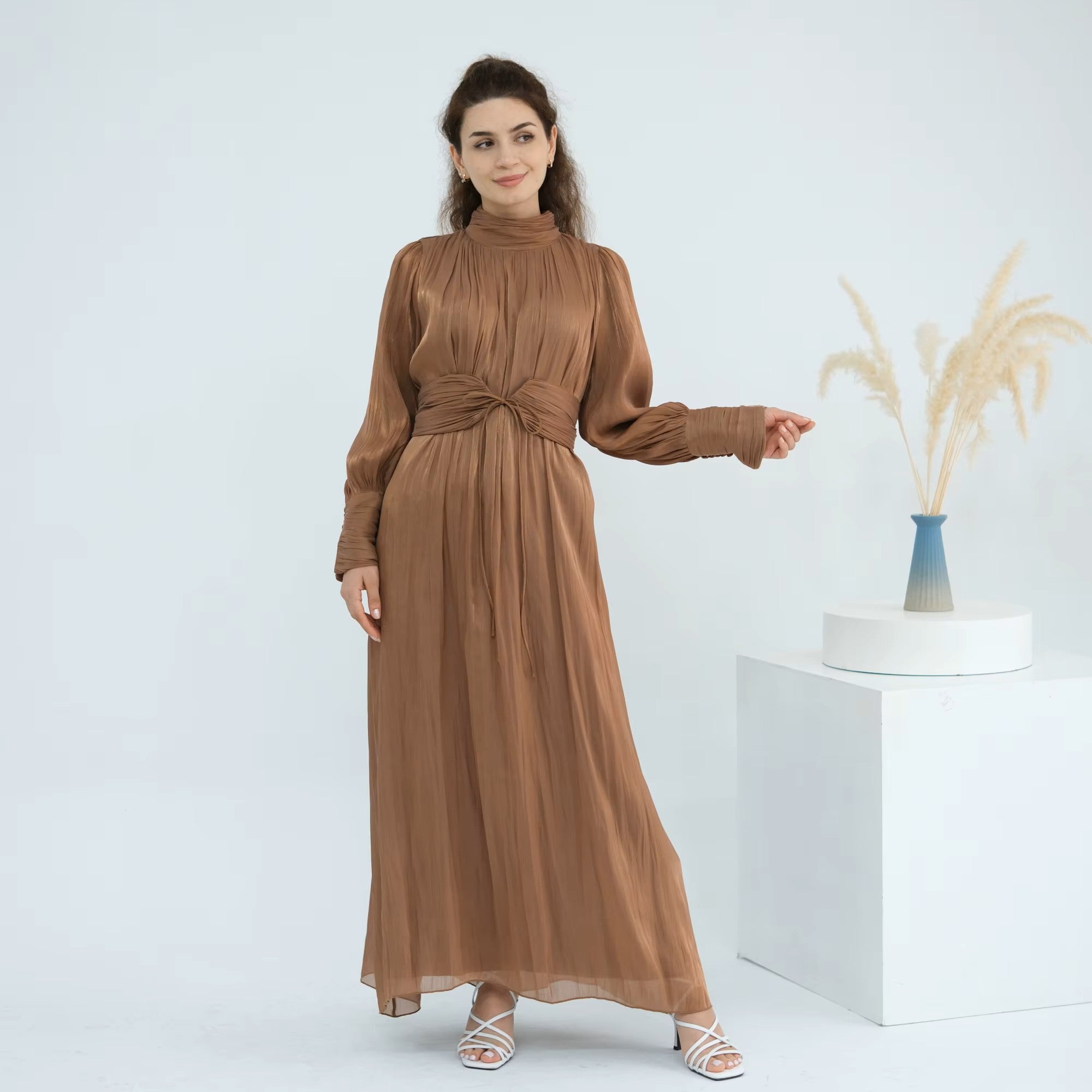 Women's Evening Elegant Dress , Shiny Modest Dresses - Canada hijab - USA Muslims