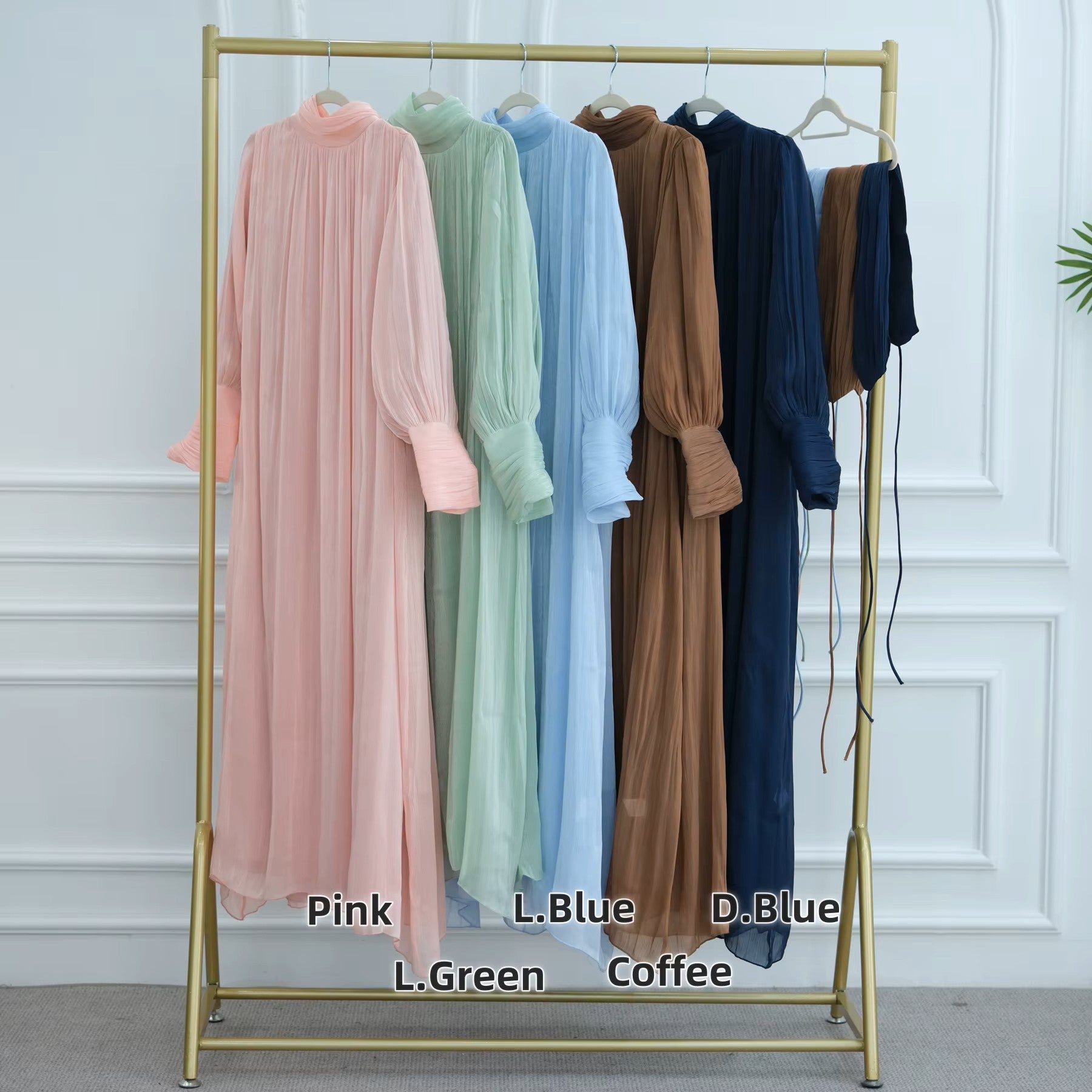 Women's Evening Elegant Dress , Shiny Modest Dresses - Canada hijab - USA Muslims