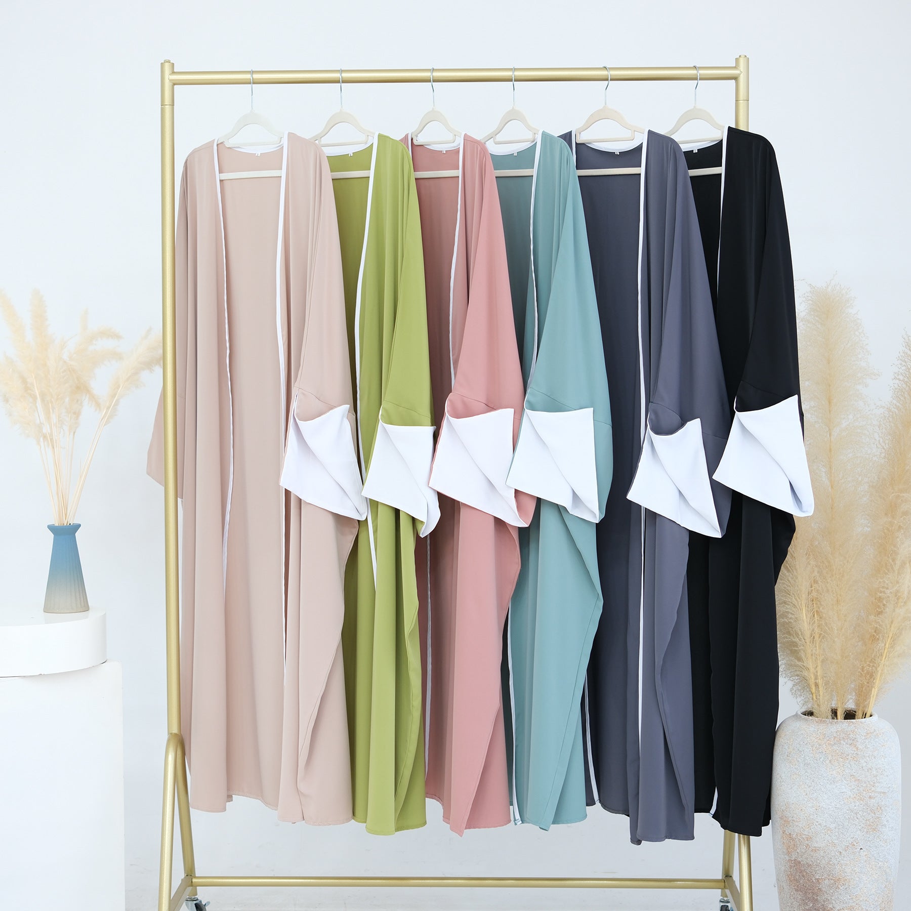 Two colors abaya oversize