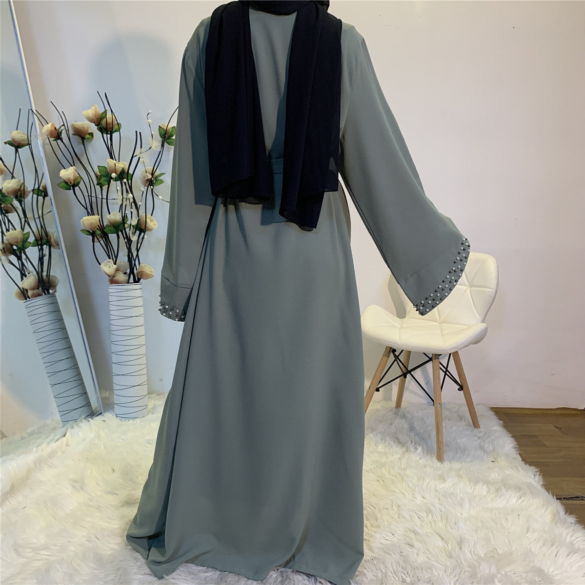 Pearl decorated Abaya