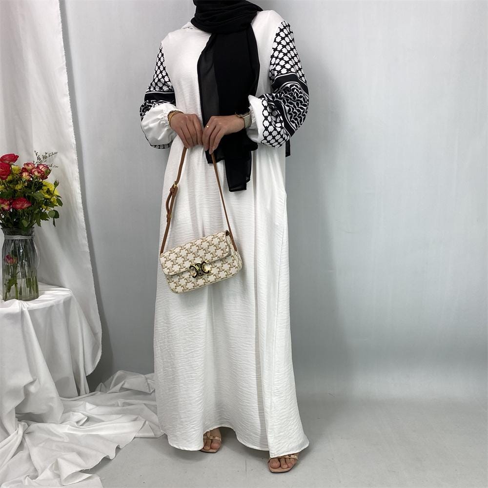Palestine pattern hoodie hijab dress