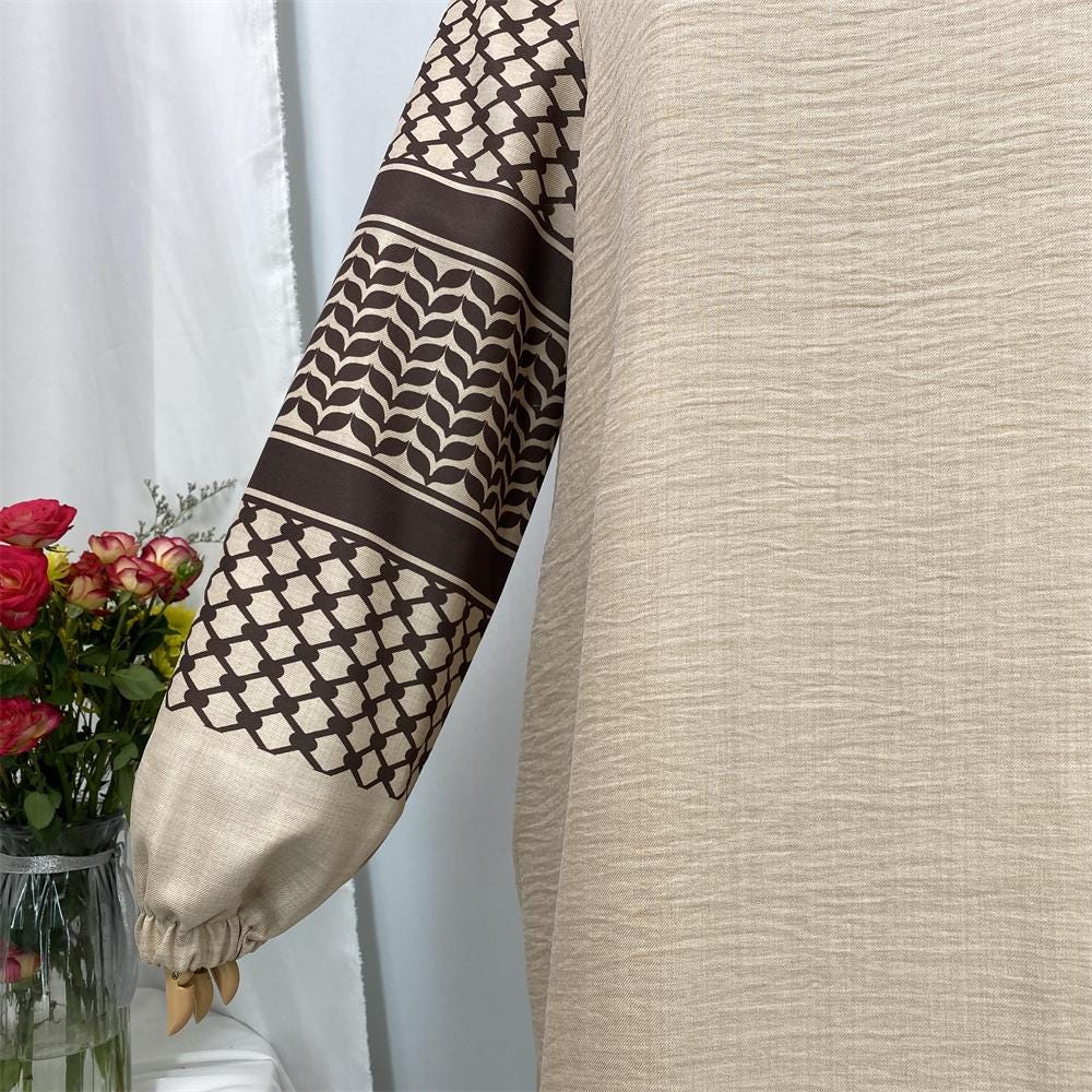 Palestine pattern hoodie hijab dress