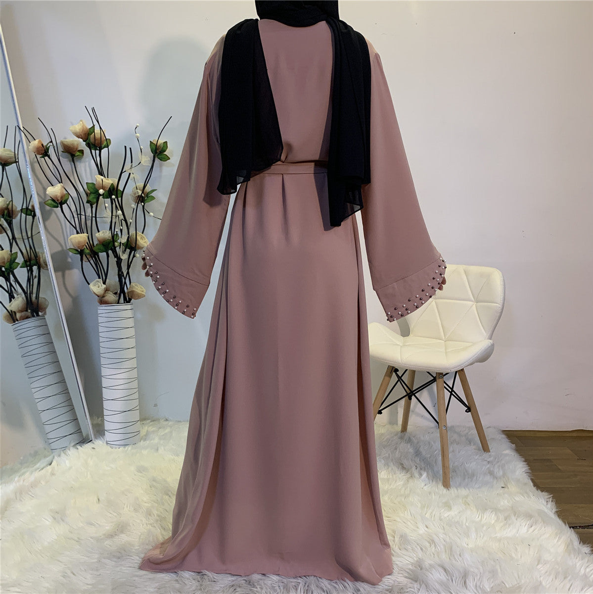Pearl decorated Abaya