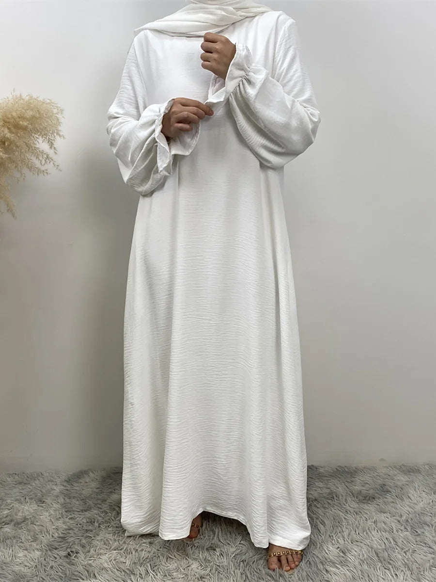 Plain dress long dress with pocket