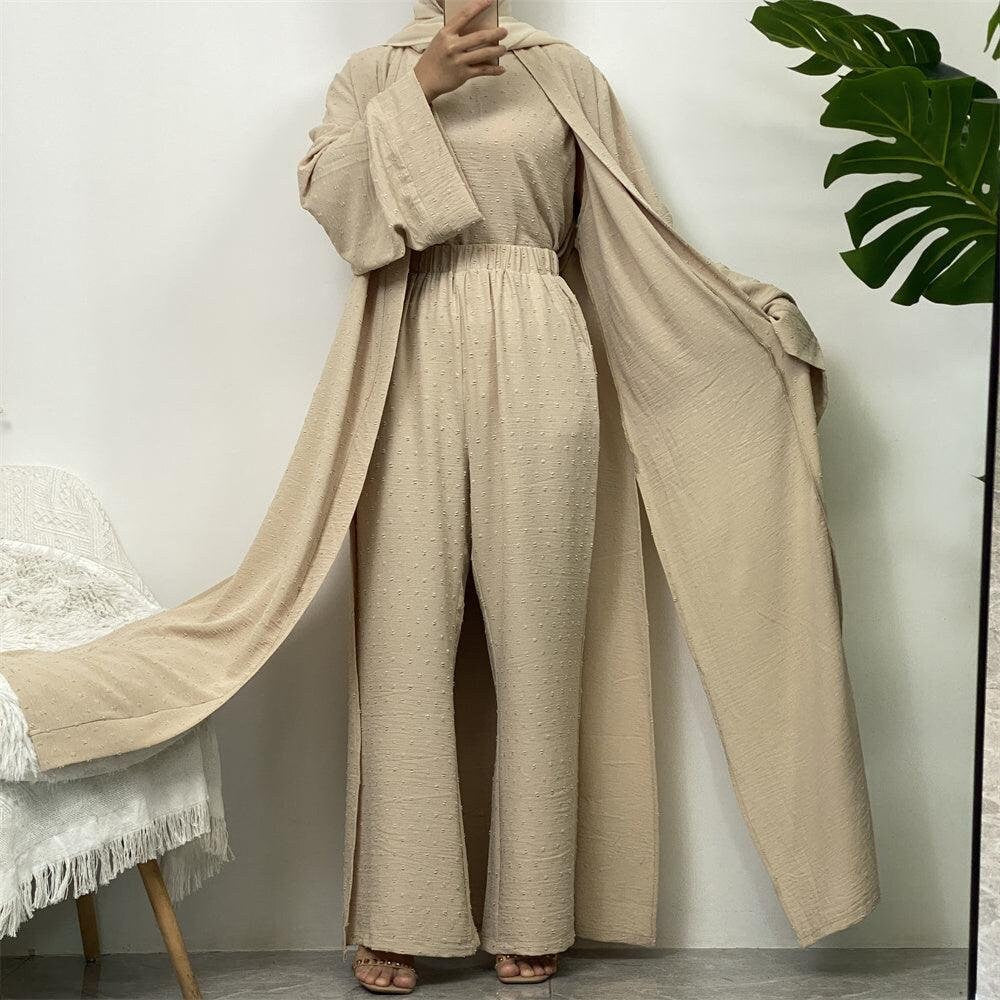 Three Pieces Hijab Set - Canada hijab fashion - USA Hijab fashion