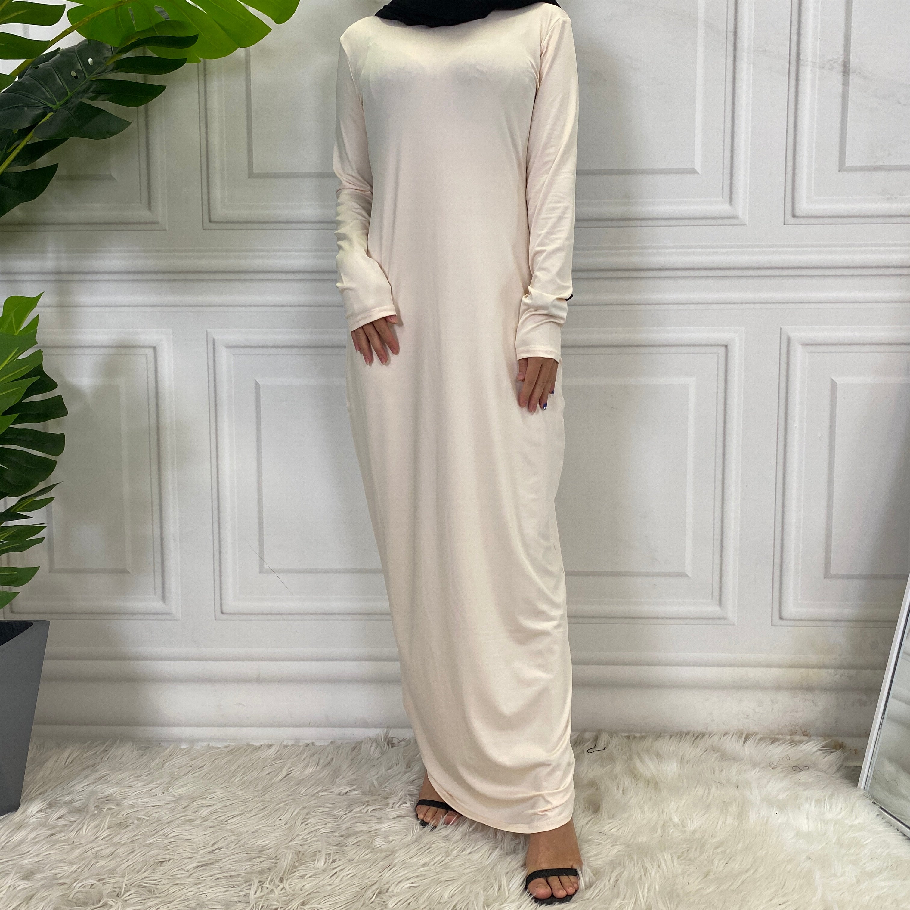 Jersey Inner Abaya long sleeve dress