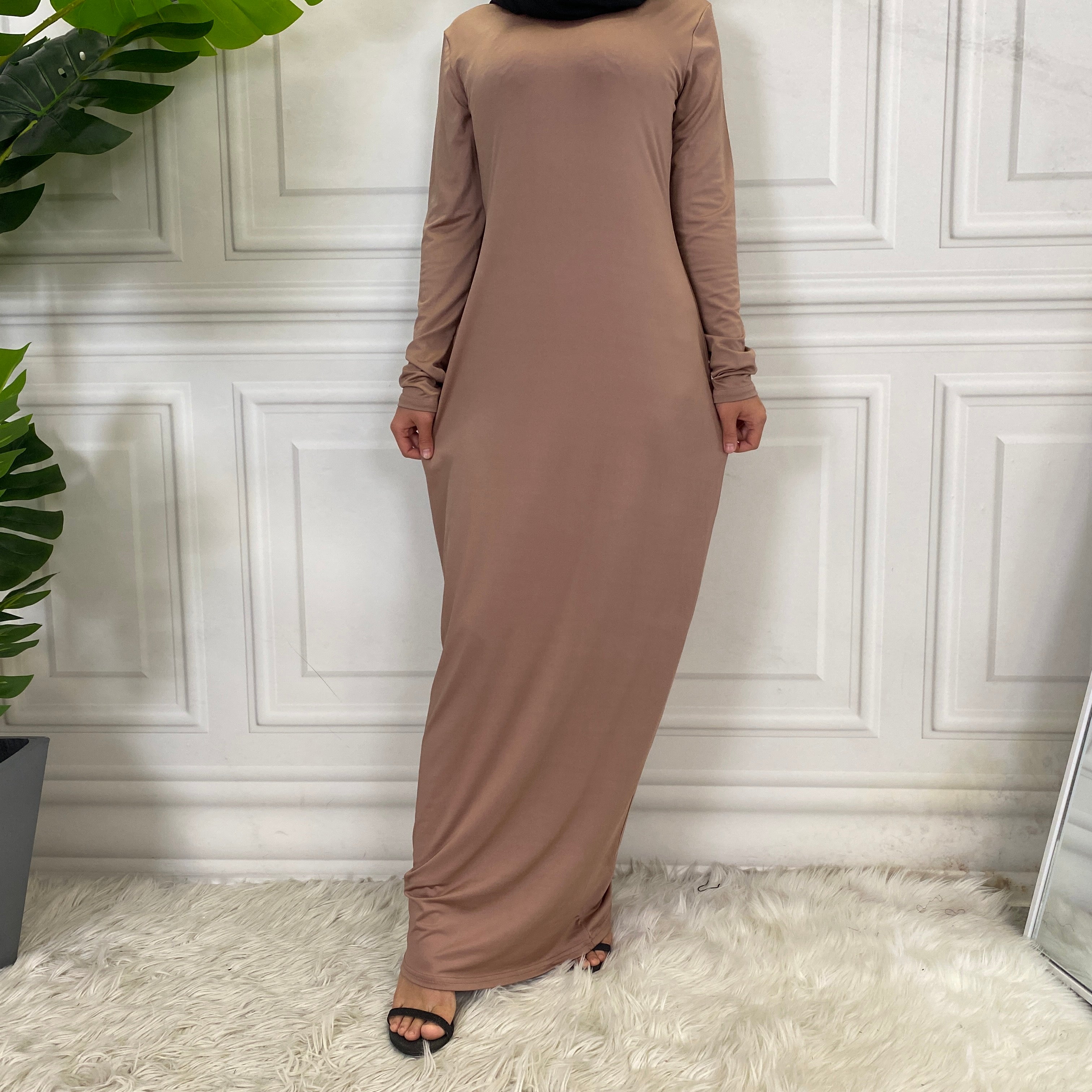 Jersey Inner Abaya long sleeve dress