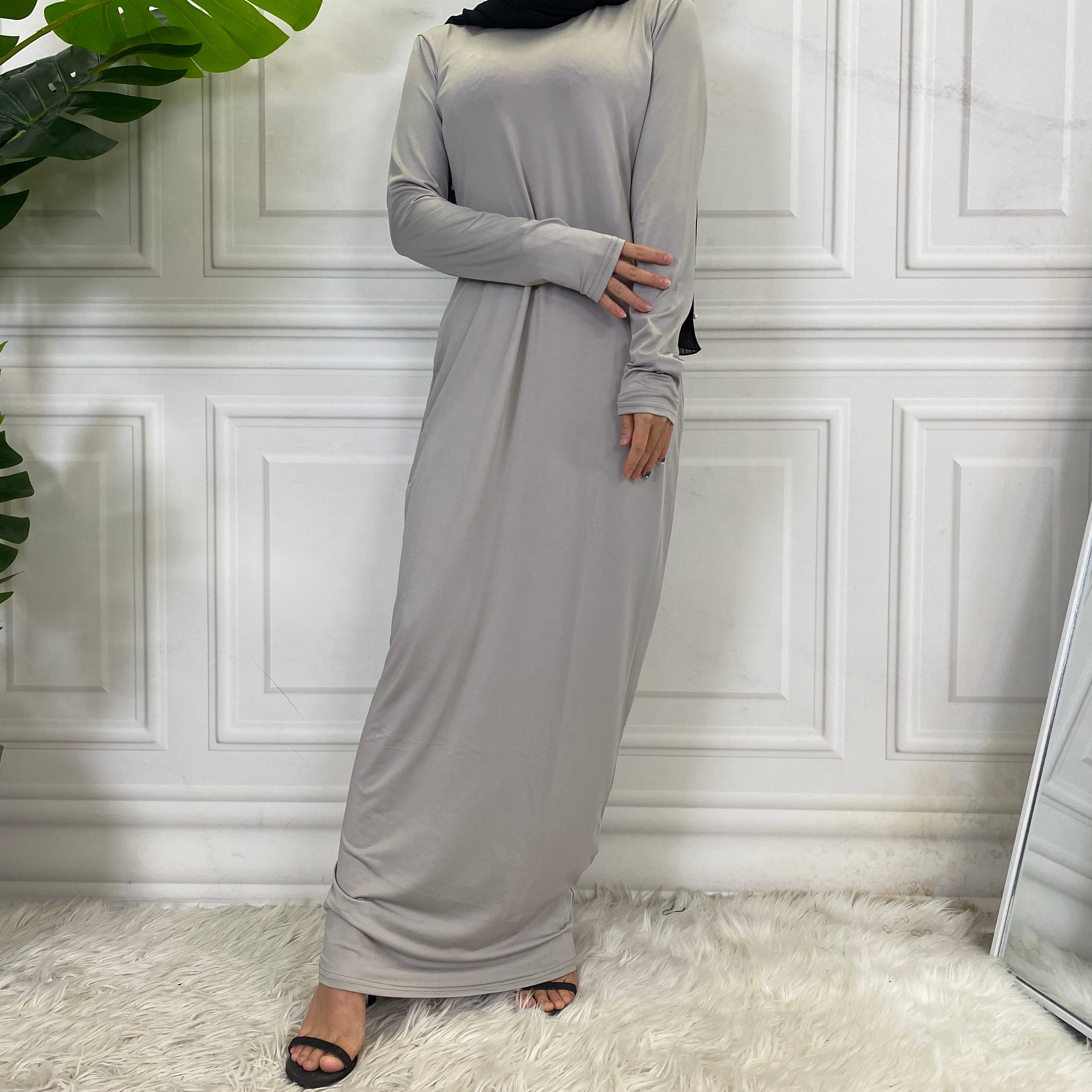 Jersey Inner Abaya long sleeve dress
