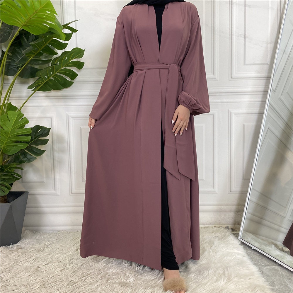 Plain abaya with belt