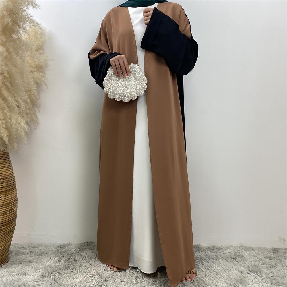 2 Colors Open Front Abaya