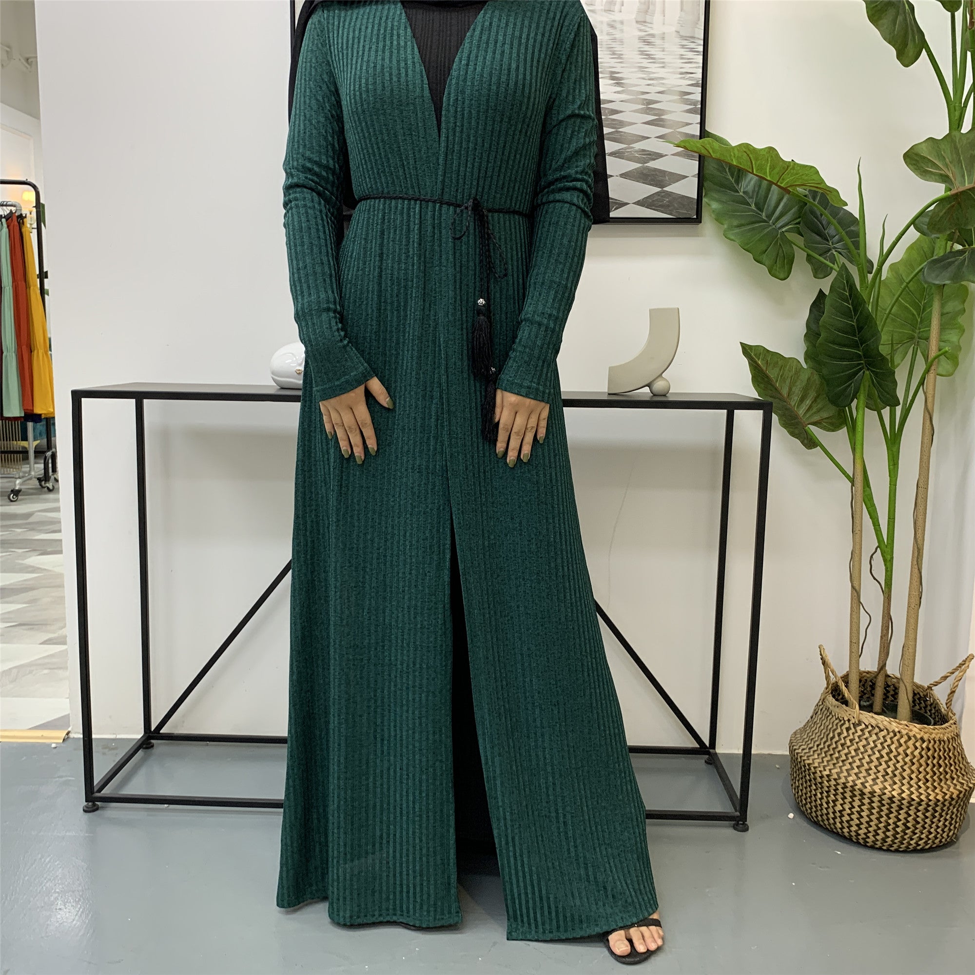 cardigan knitted dress