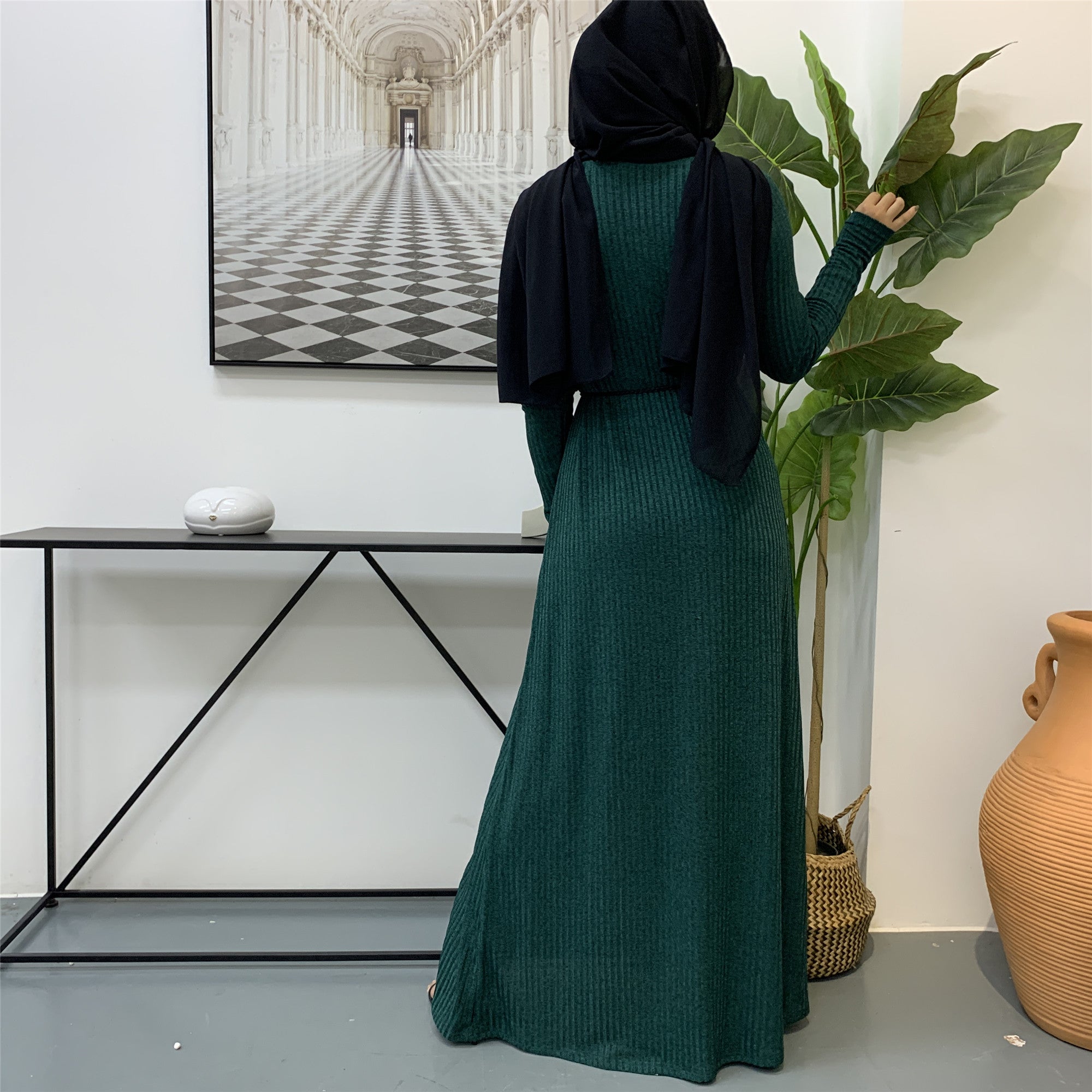 cardigan knitted dress