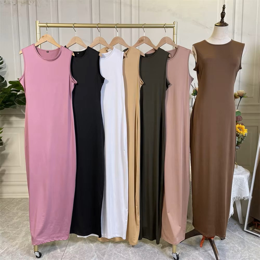 Bodycon inner abaya Dress sleeveless