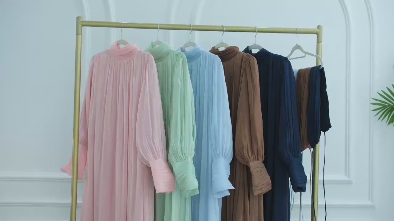 Shiny hijab evening Dress