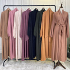 Plain abaya with belt 
