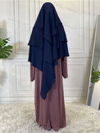 Three layers chiffon khimar hijab 