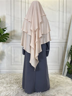 Three layers chiffon khimar hijab 