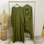 Two Pieces Nikab Set & Pleated Cuff