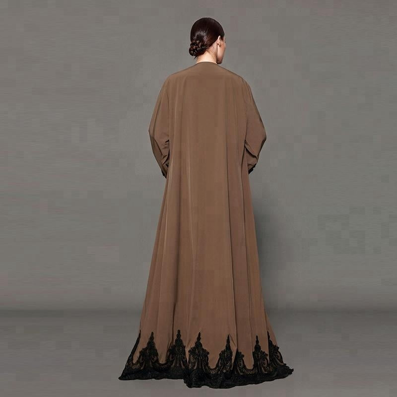 Lace edges abaya