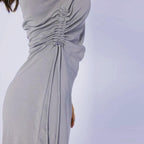 Basic cotton dress with side ribbons - Canada hijab fashion - USA Hijab Muslims 