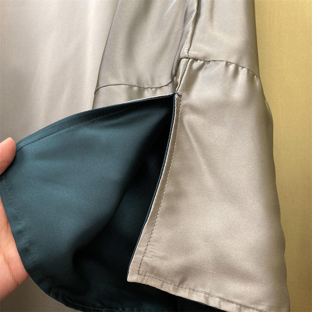 Double sided satin abaya 