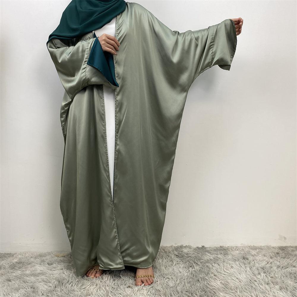 Double sided satin abaya 