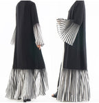 Pleated edges abaya