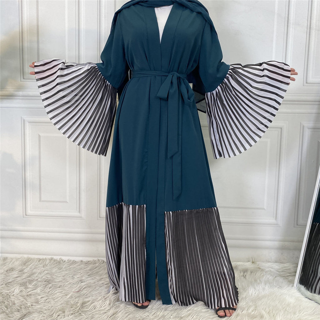 Pleated edges abaya