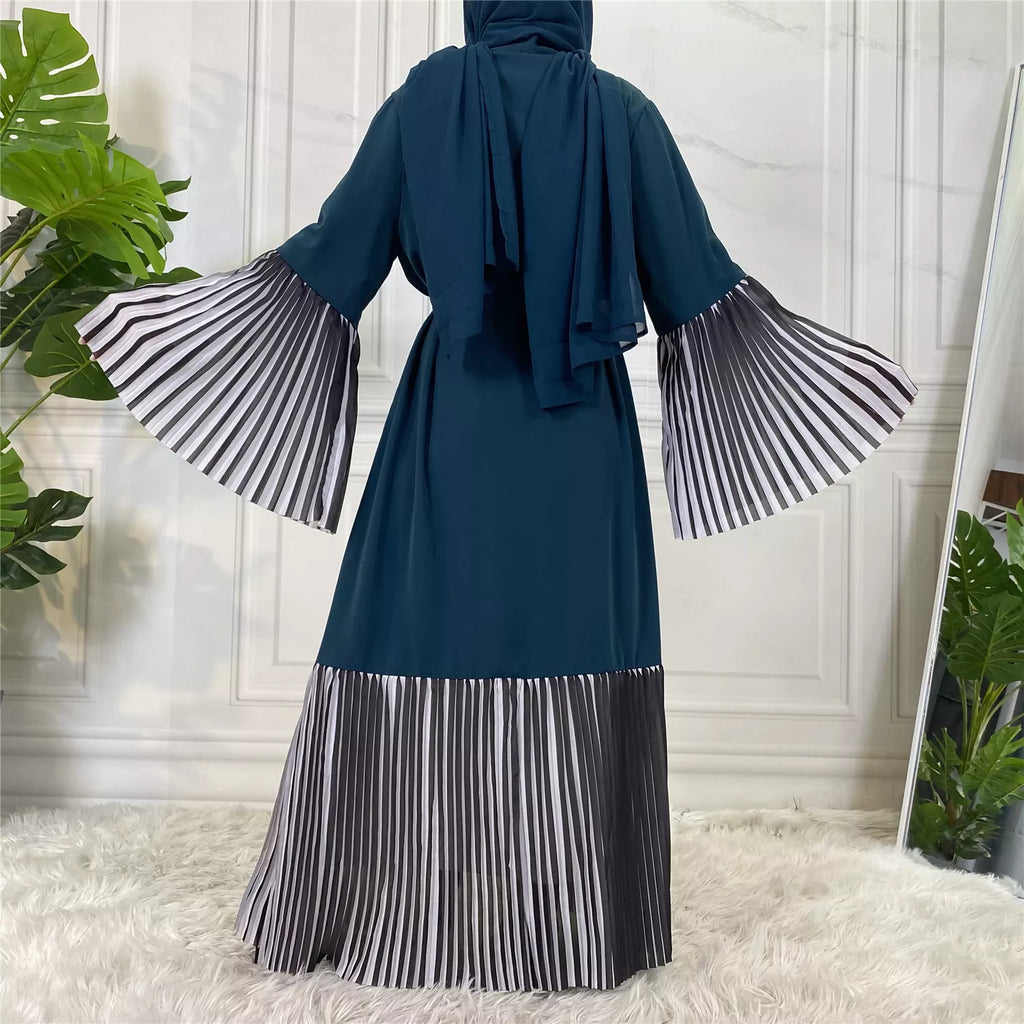 Pleated edges abaya