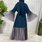 Pleated edges abaya