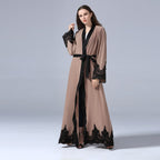 Lace edges abaya