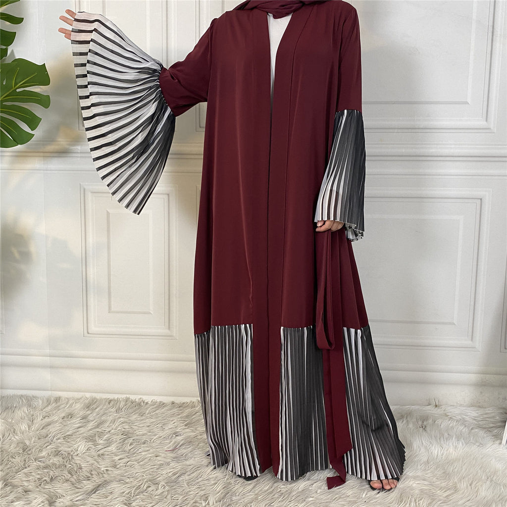 Pleated edges abaya