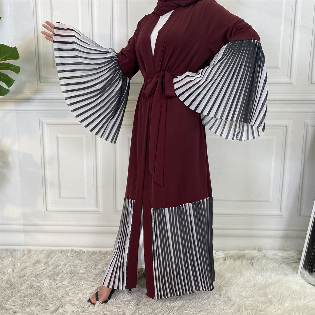 Pleated edges abaya