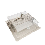 Ramadan serving tray, steel, in beige