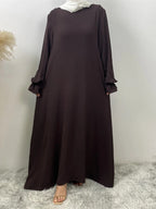 Plain dress long dress with pocket