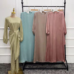 Elegant Wrap Evening Dress for Muslim Women