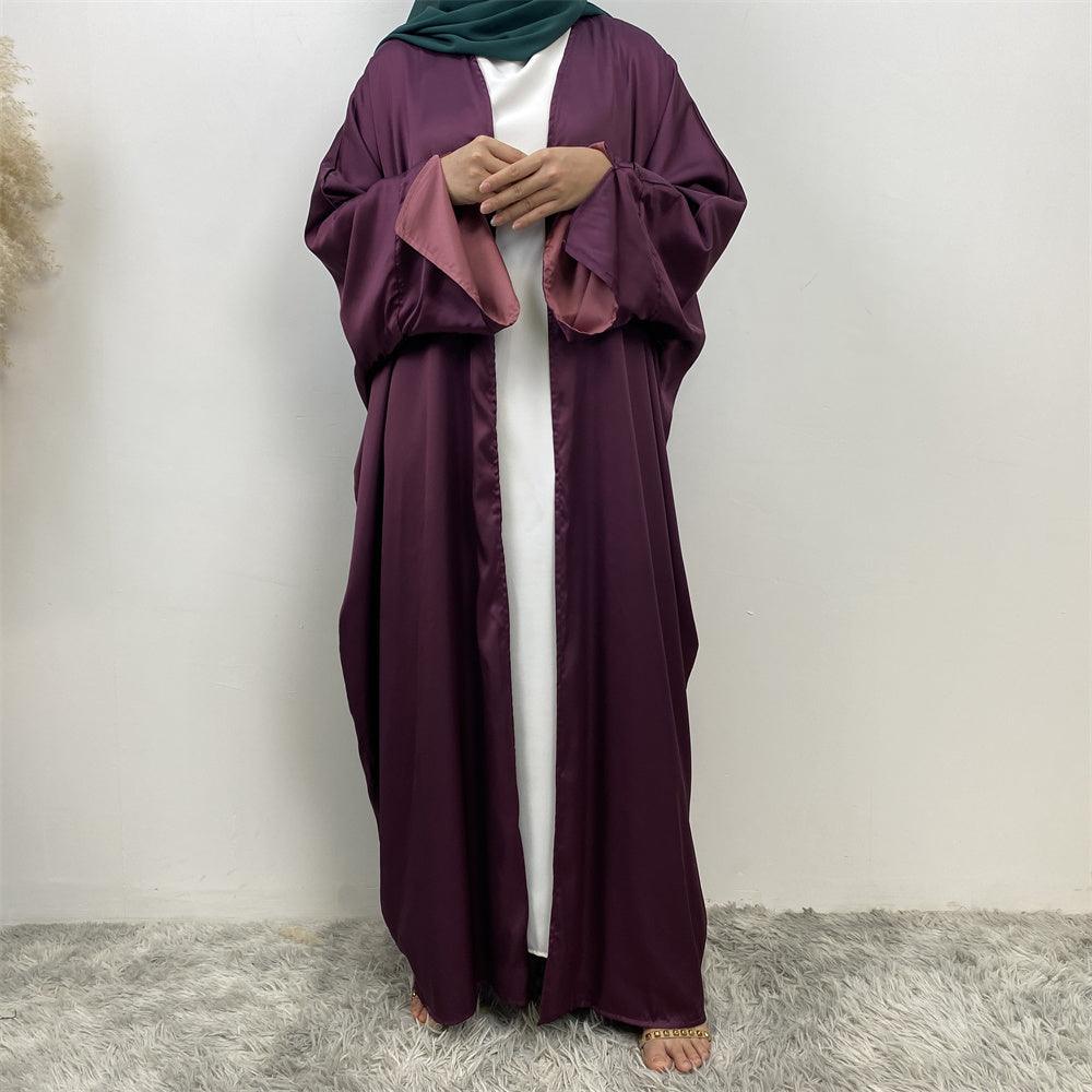 Double sided satin abaya 