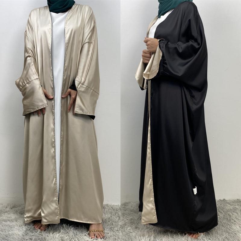 Double sided satin abaya 