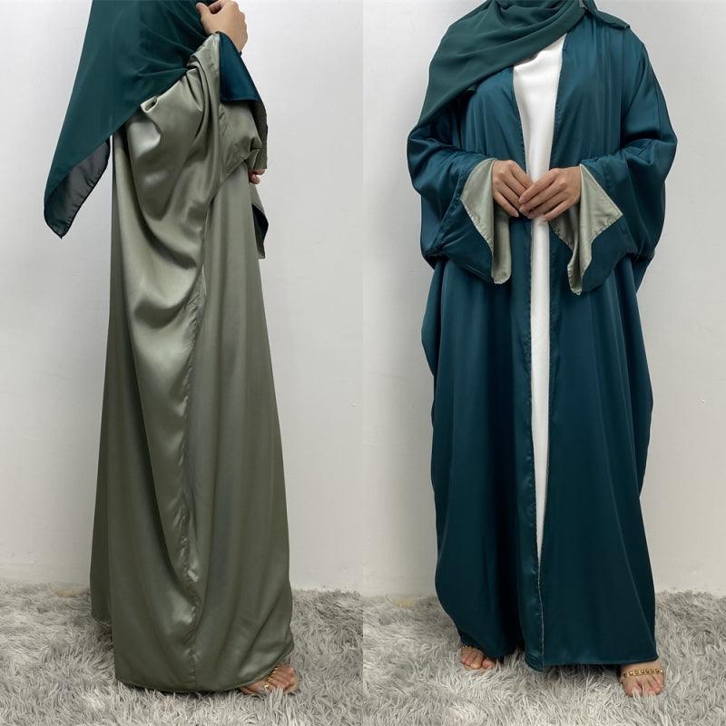Double sided satin abaya 