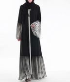 Pleated edges abaya