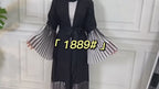 Pleated edges abaya